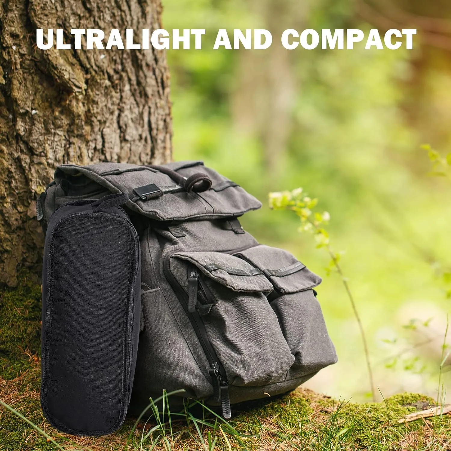 Lightweight Chair Folding Camping Chairs, Backpacking Chair Ultralight Hiking Chairs, Compact Camping Chairs, 176 lbs Weight Capacity, Breathable Mesh Fabric, Black