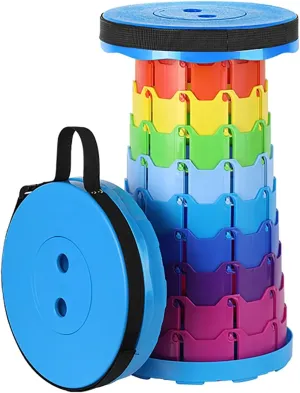 Lightweight Folding Chair, Portable Folding Chair, Retractable Design, Space-Saving, Easy to Store, Suitable for Fishing, Hiking, Camping, Outdoor Barbecue, Sketching(Multi-Colored)