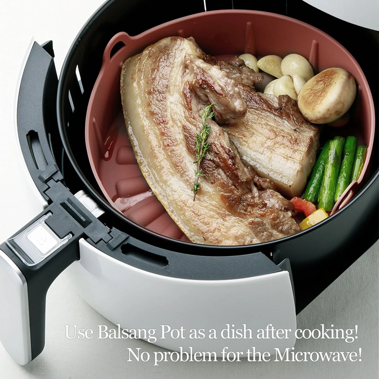 Limited stock Pot Reusable Silicone Top-choice Brown Airfryer Nontoxic Small Nonstick