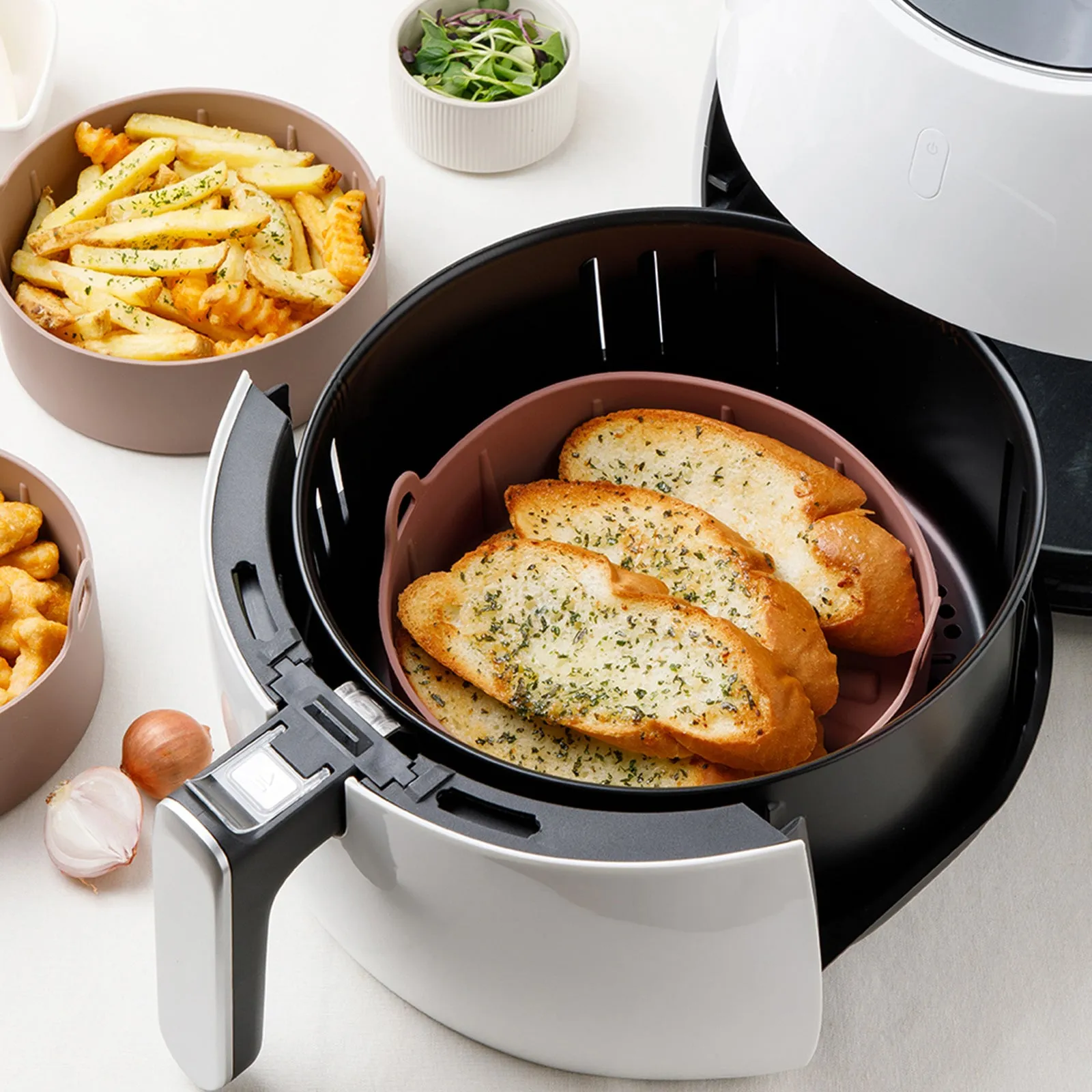 Limited stock Pot Reusable Silicone Top-choice Brown Airfryer Nontoxic Small Nonstick