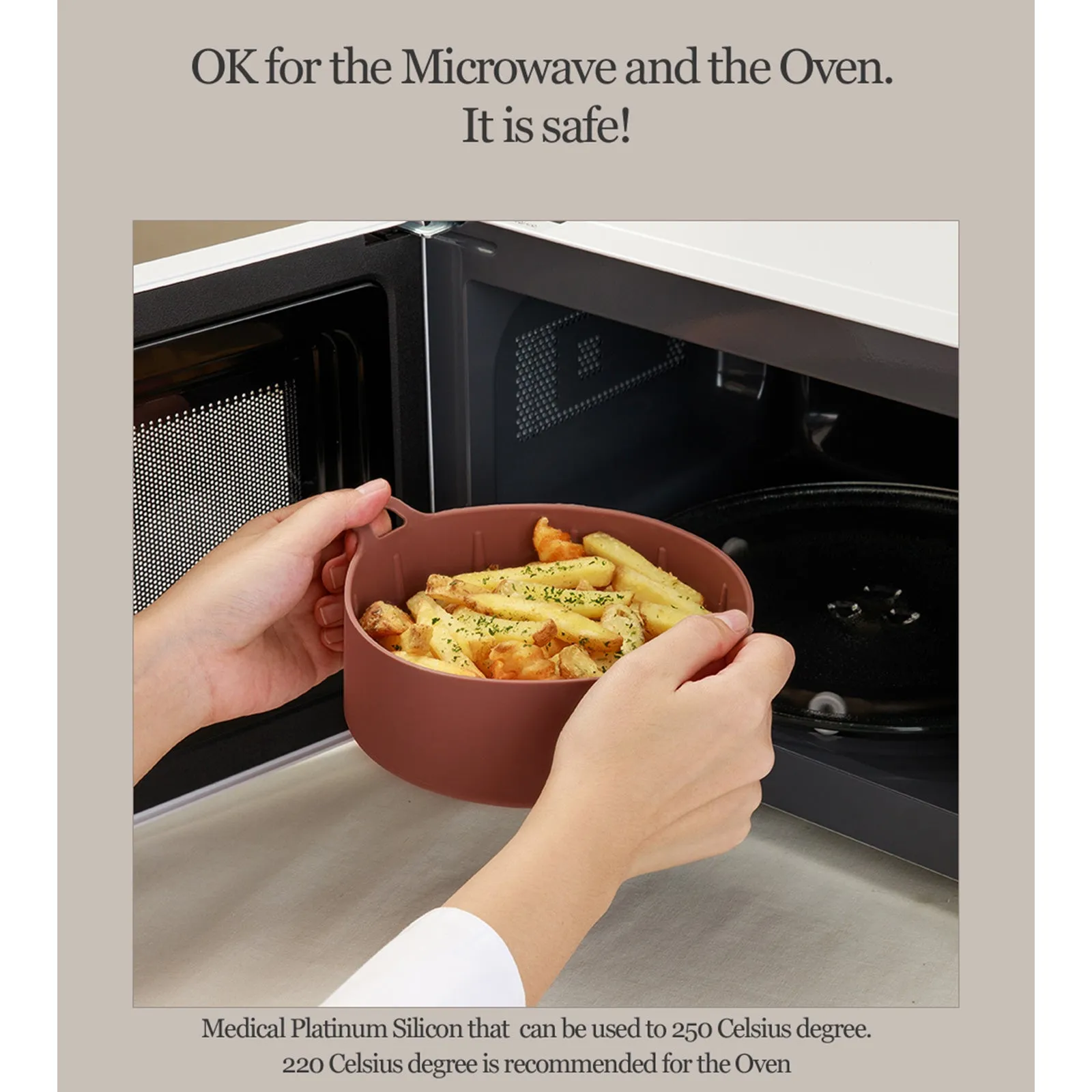 Limited stock Pot Reusable Silicone Top-choice Brown Airfryer Nontoxic Small Nonstick