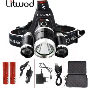 Litwod Z20 IR Sensor rechargeable led headlamp head flashlight torch xml 3T6 head lamp waterproof light headlight 18650 battery