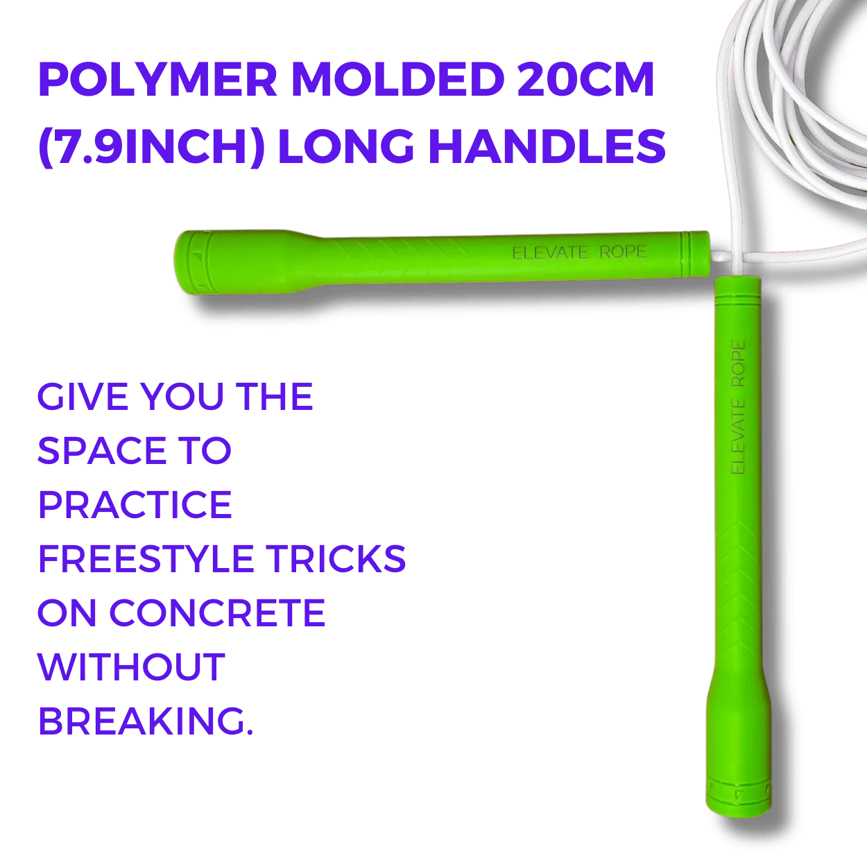 Long Handle Jump Rope (Green Leaf)