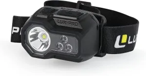 LUXPRO Ultra Bright Multi-Function 450 Lumen Multi-Color LED Headlamp - Portable LED Light for Up to 5 Hours of Use - Outdoor Lighting or Emergency Light with Adjustable Headband - Includes Batteries