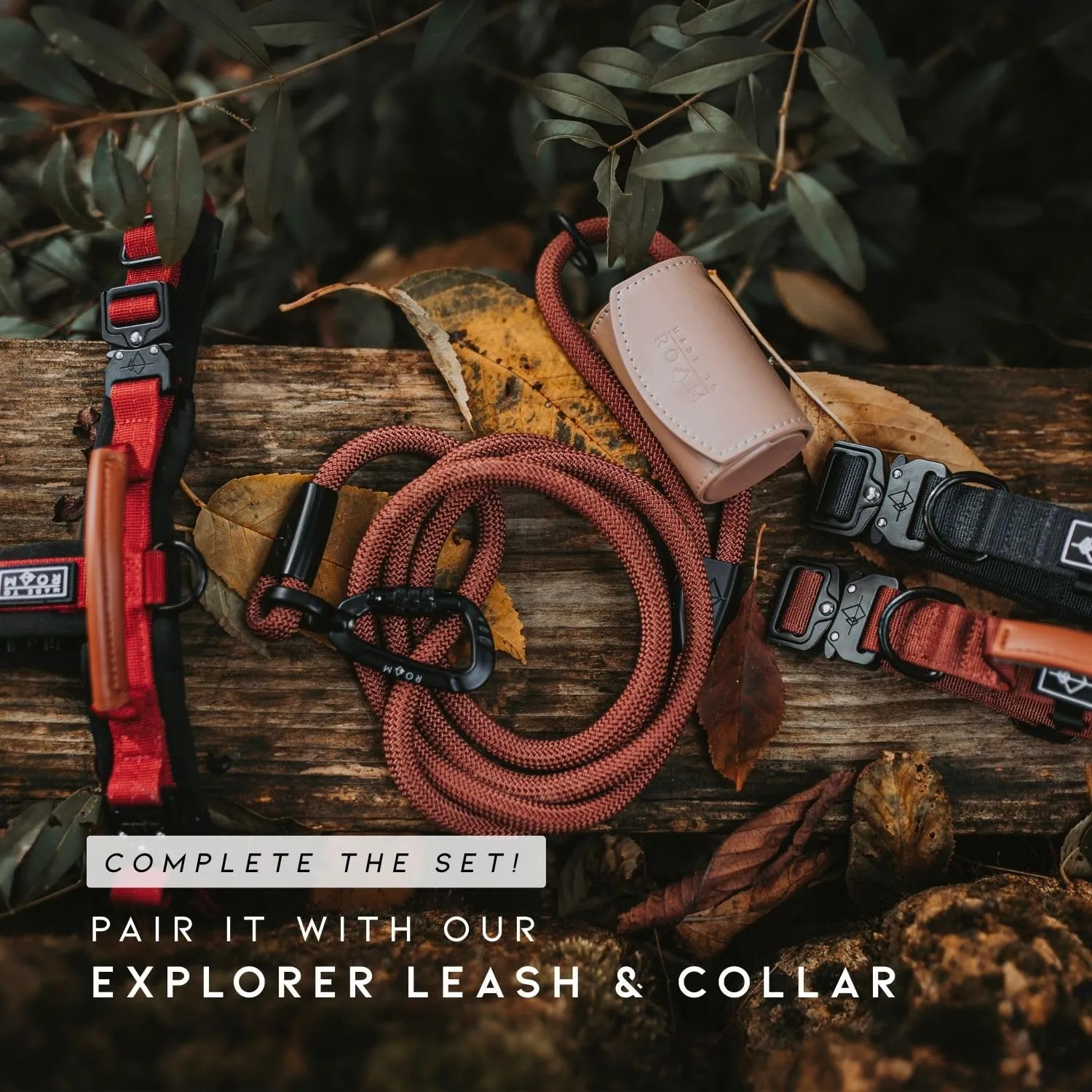 MADE TO ROAM Premium Explorer Harness - Y-Shaped Dog Harness with Adjustable Durable Nylon, Soft Padding, Metal Buckles and Leather Handle for Small, Medium, Large Dogs (Arizona Heartbeat, Size 6)