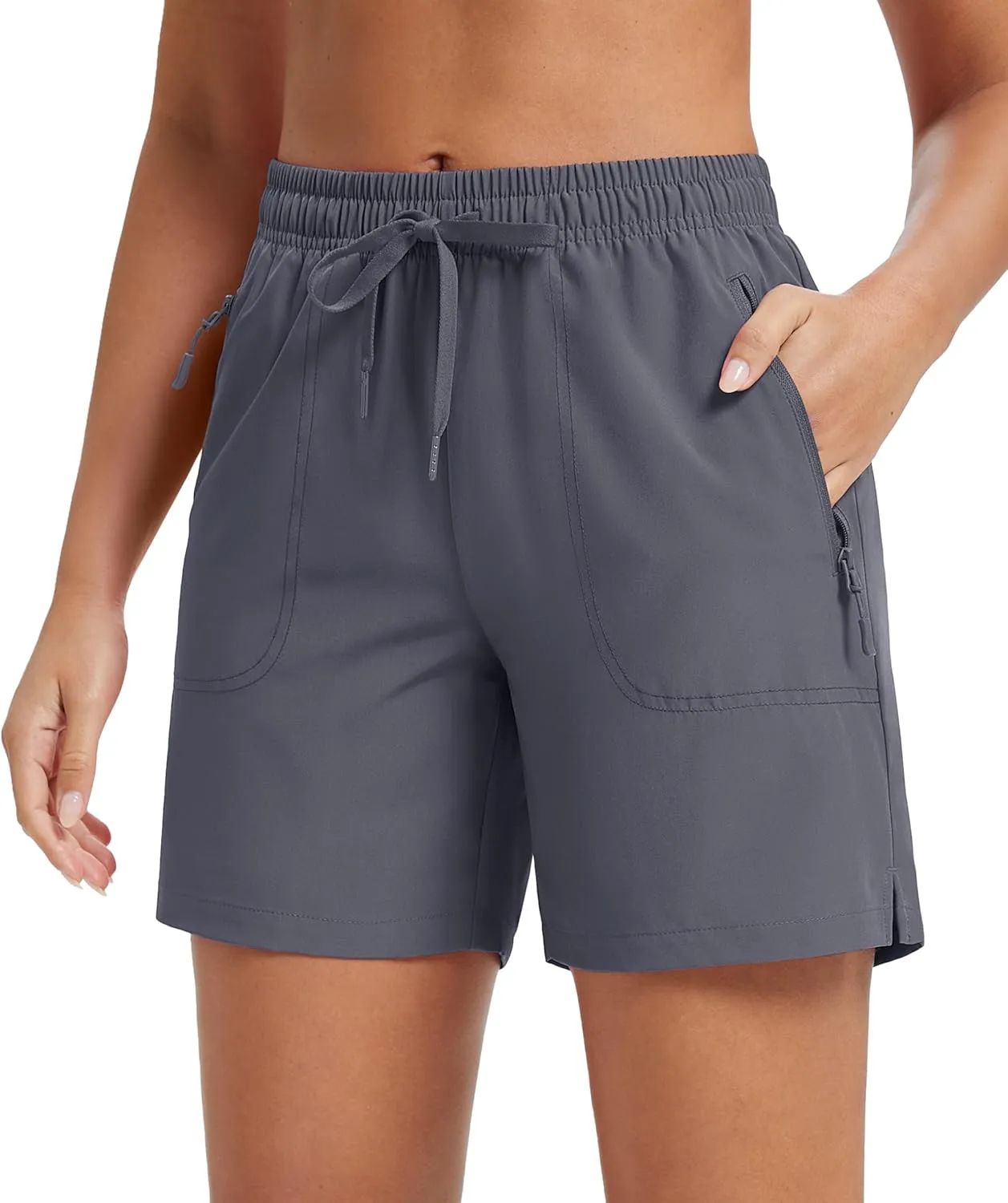MAGCOMSEN Women's 5" Hiking Shorts UPF 50  Quick Dry Lightweight Athletic Running Golf Summer Casual Shorts with Pockets