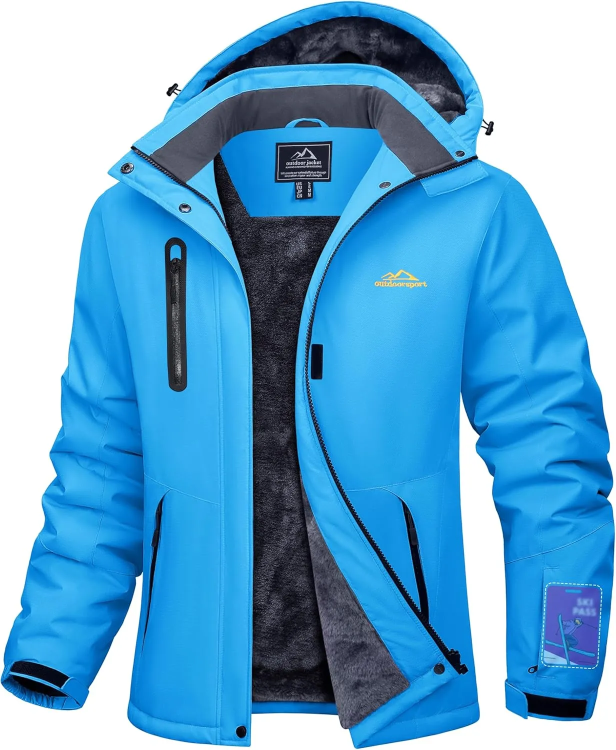 MAGCOMSEN Women's Winter Coats Waterproof Insulated Snow Ski Jacket Hood Fleece Lined Warm Mountain Snowboarding Windbreaker