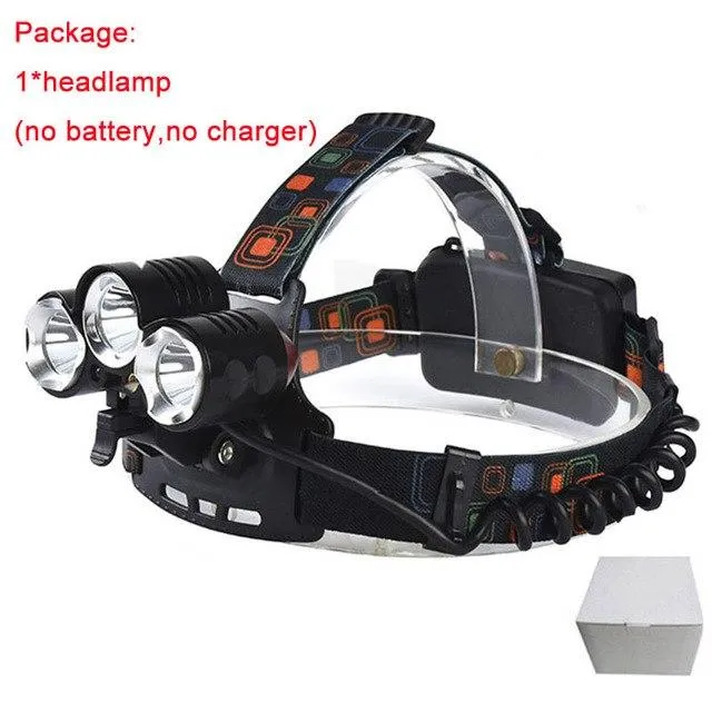 Maimu 9000Lm XML T6 2Q5 LED Headlight Headlamp Head Lamp Light 4-mode torch 2x18650 battery EU/US/UK/AU Car charger fishing D14