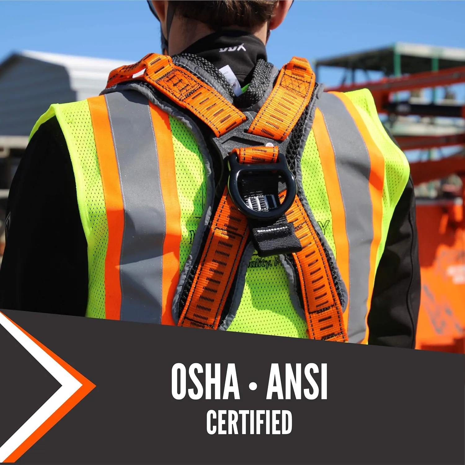 Malta Dynamics Razorback Elite Safety Harness – Lightweight Safety Harness Fall Protection Kit with Sewn in Belt and Sternal D-Rings for Fall Arrest, OSHA & ANSI Compliant (3XL)