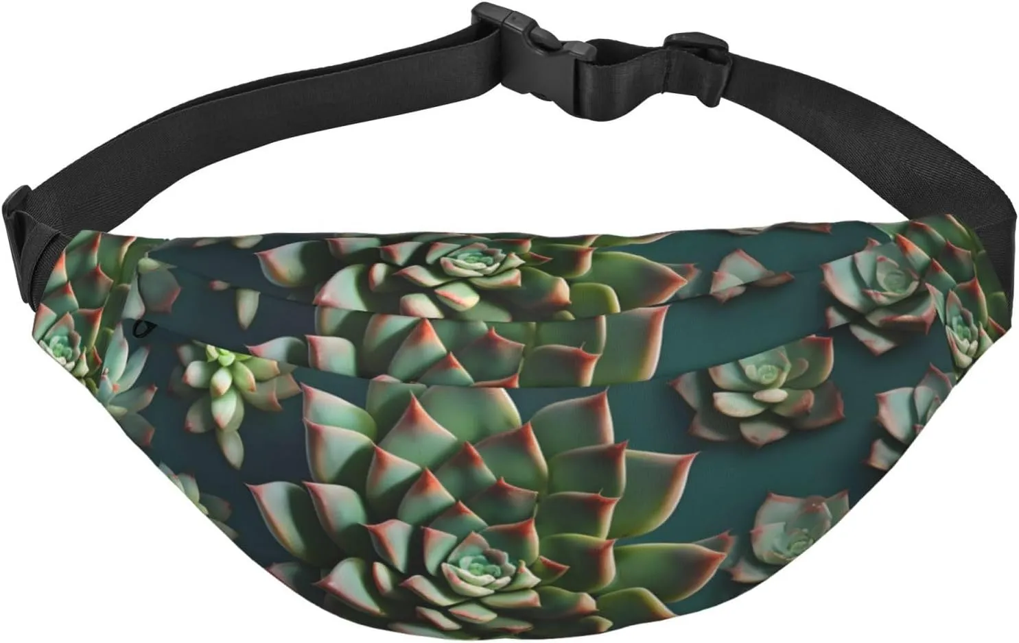 Many Succulents Men'S And Women'S Waist Pack, Crossbody Bag With Adjustable Belt For Running, Traveling, Sports, Hiking