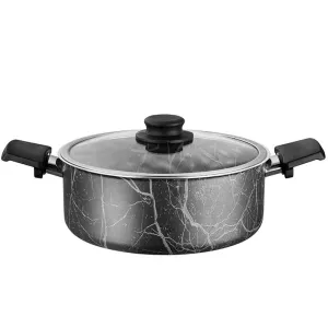 MARBLE DEEP CASSEROLE POT 28 cm (11")