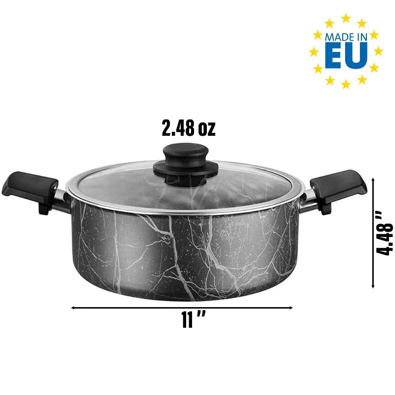 MARBLE DEEP CASSEROLE POT 28 cm (11")