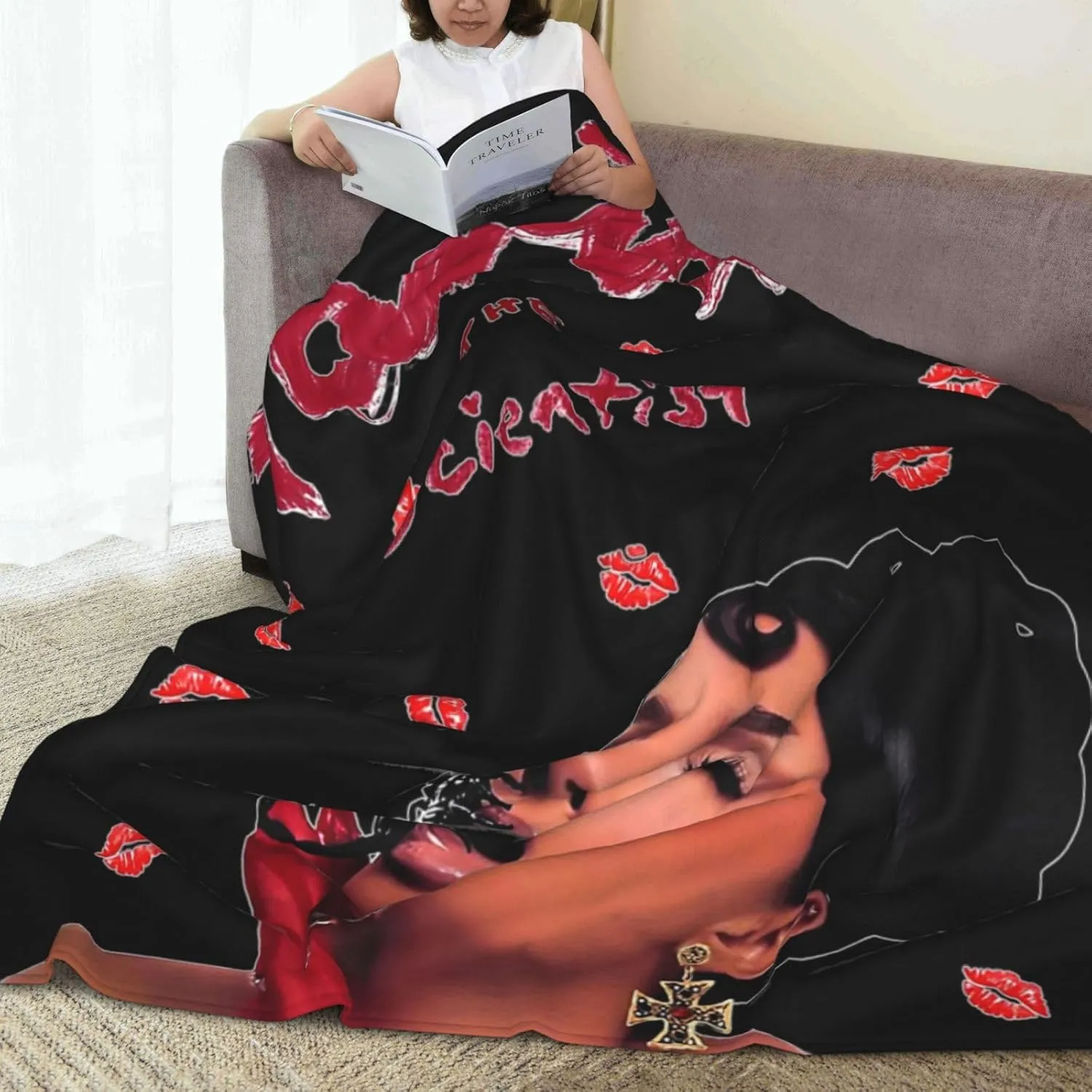 Mariah The Music Scientist Fleece Throw Blanket Flannel Air Conditioning Quilt for Couch Camping Travel 60"x50"