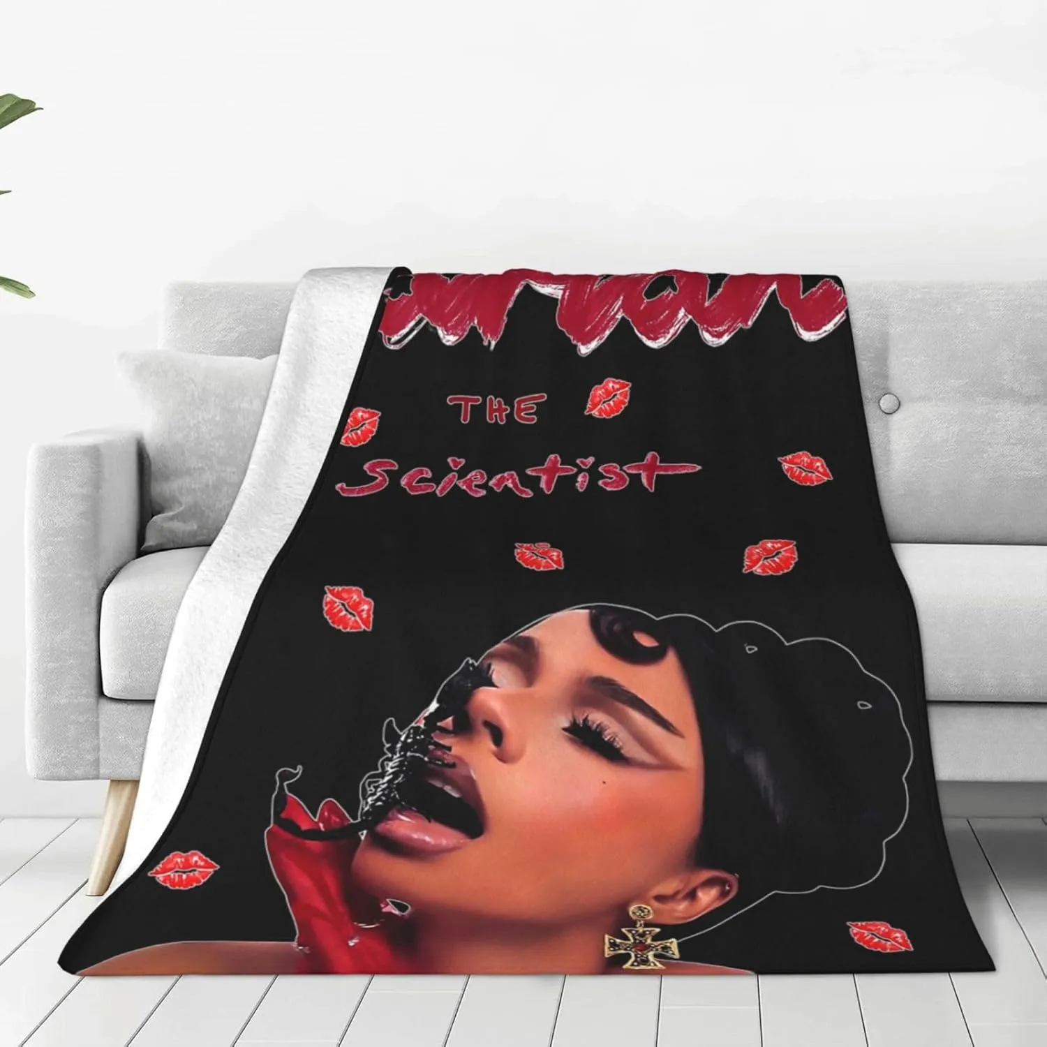 Mariah The Music Scientist Fleece Throw Blanket Flannel Air Conditioning Quilt for Couch Camping Travel 60"x50"