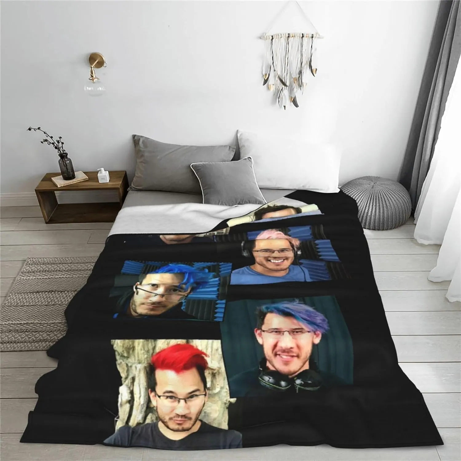 Markipliers Fleece Throw Blanket Flannel Air Conditioning Quilt for Couch Camping Travel 40"x30"