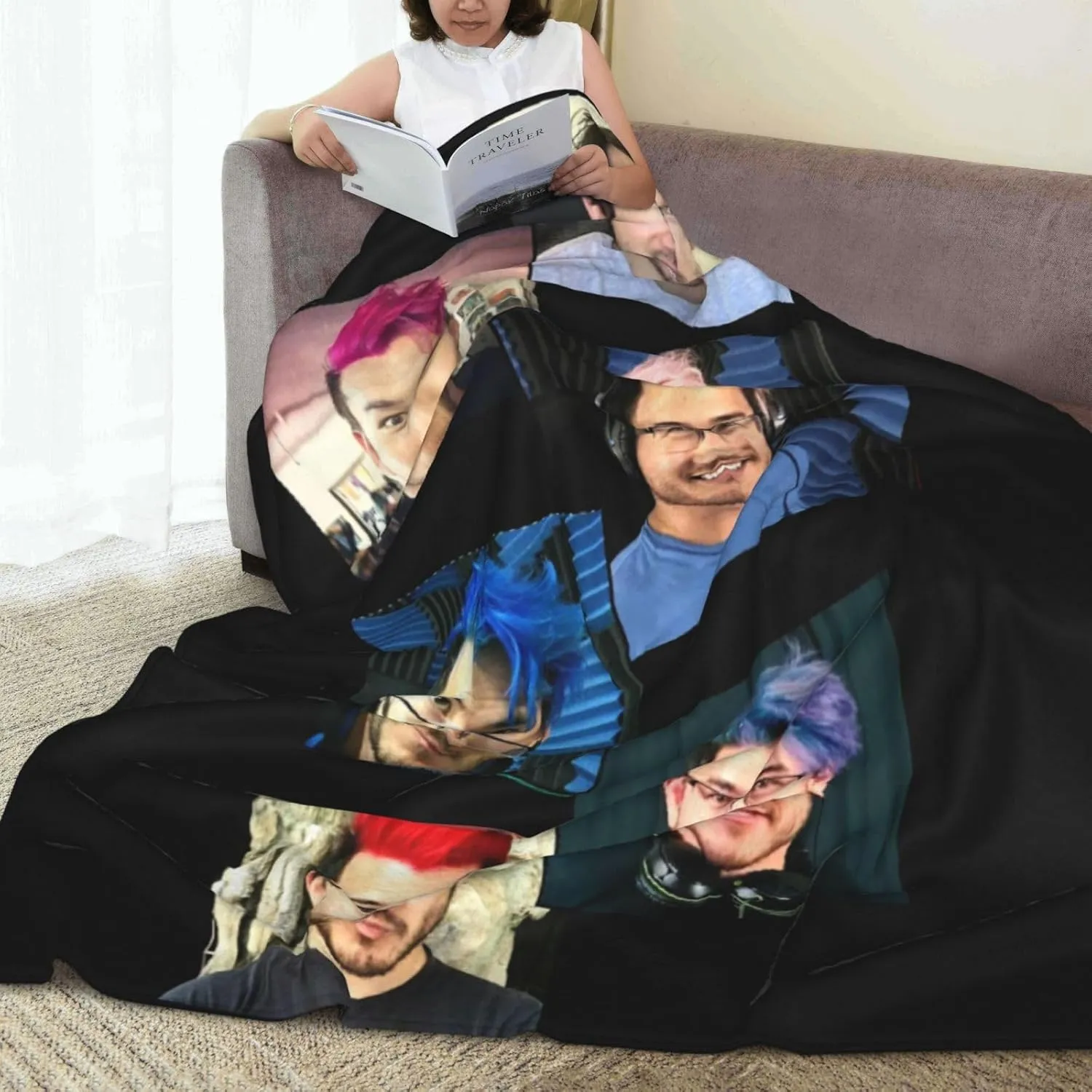 Markipliers Fleece Throw Blanket Flannel Air Conditioning Quilt for Couch Camping Travel 40"x30"
