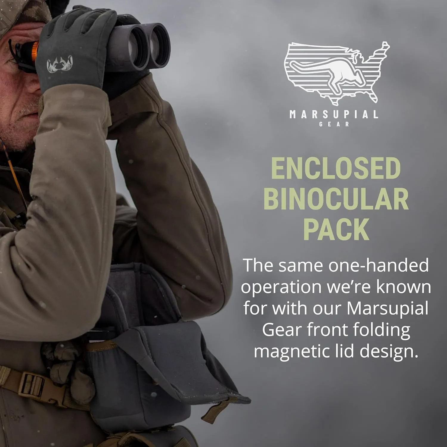 Marsupial Gear Enclosed Binocular Pack, Ranger, Medium