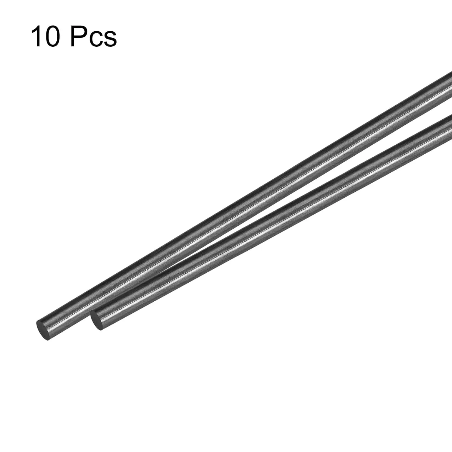 MECCANIXITY 10 Pcs Carbon Fiber Rod, 6mm x 400mm for RC Plane DIY Tool Wing Tube Quadcopter Arm