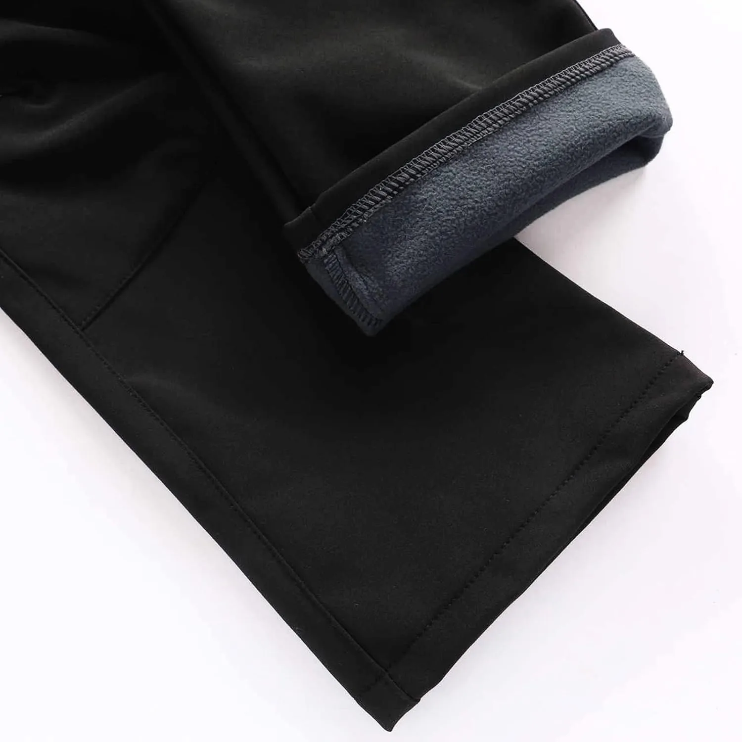 MEILONGER Boys Girls Softshell Hiking Pants Fleece Lined Skiing Snow Pants Kids Outdoor Trousers