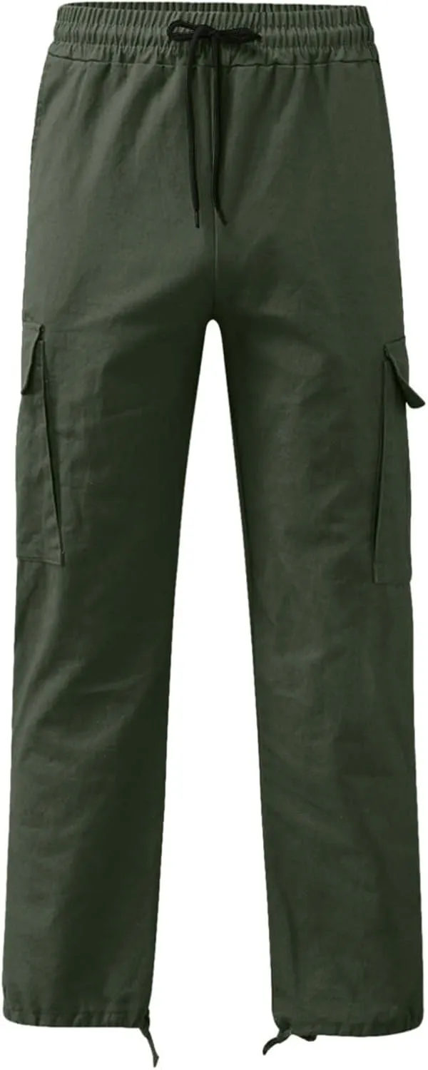 Mens Cargo Pants Fashion Casual Regular Fit Sports Athletic Pants for Men Spring Work Outdoor Stretch Trousers