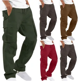 Mens Cargo Pants Fashion Casual Regular Fit Sports Athletic Pants for Men Spring Work Outdoor Stretch Trousers