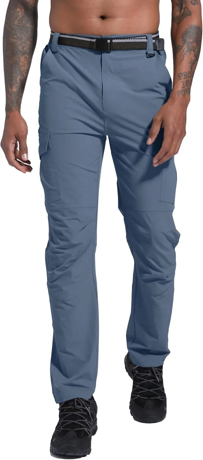 Men's Hiking Pants Quick-Dry Lightweight Waterproof Travel Outdoor Camping Hunting Fishing Work Cargo Pants