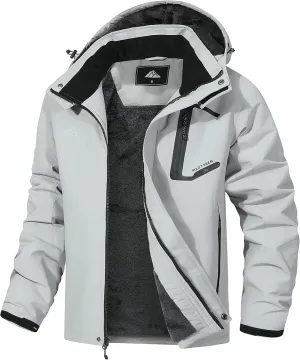 Men's Mountain Ski Jacket Waterproof Winter Coat Warm Snowboarding Jacket Snow Windbreaker Hooded for Hiking