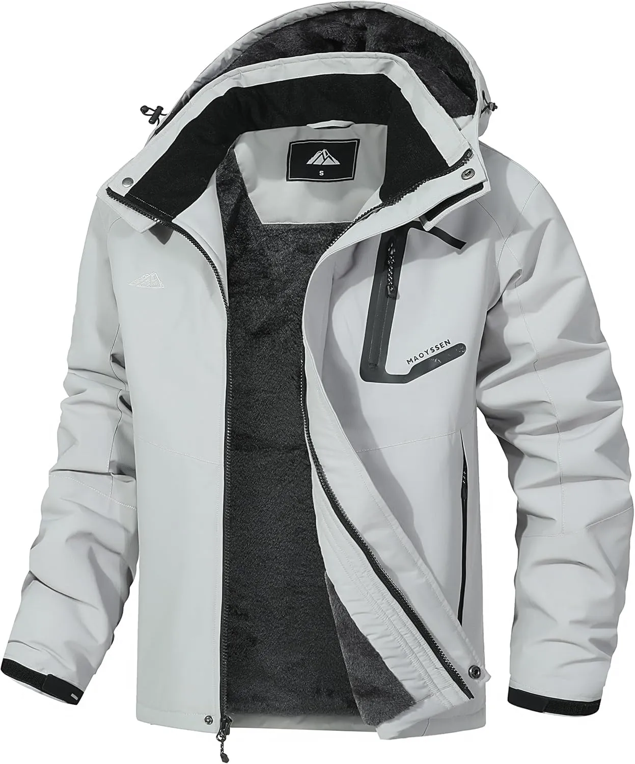 Men's Mountain Ski Jacket Waterproof Winter Coat Warm Snowboarding Jacket Snow Windbreaker Hooded for Hiking