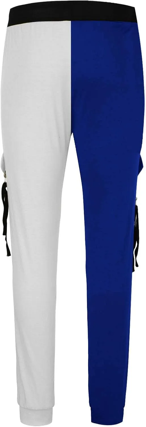 Mens Pants Drawstring Color Block Fashion Sports Joggers for Men Athletic Trendy 2025 Taperd Pants with Pocket