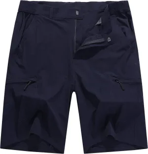 Men's Stretchy Quick Dry Cargo Hiking Shorts Lightweight Work Shorts 6 Pockets for Cycling Travel Camping