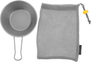 Mikinona Outdoor Dining at Its : Titanium Camping Bowl Unique Design for Salad Soup and Snacks in Multiple Colors