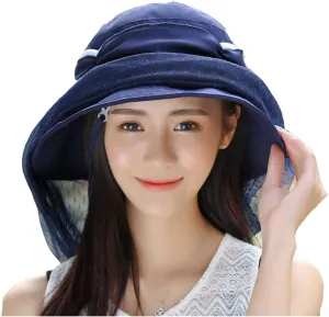 Mosquito Head Net Hat - Safari Hiking Fishing Hats Protection from Bug Insect for Women