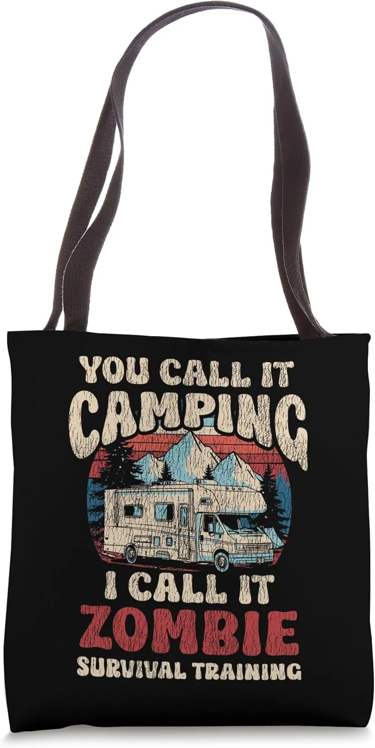 Motorhome Camping Retro Caravan Rv Trailer You Call It Tote Bag