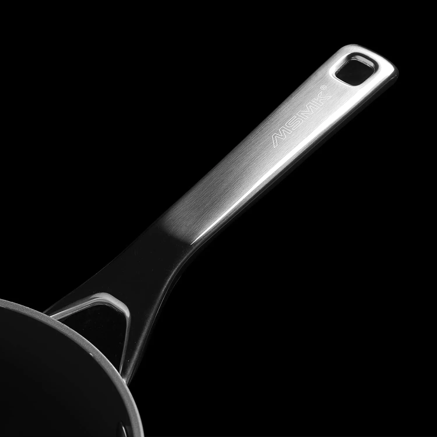 MSMK 2.5 QT PFAS-FREE Ceramic enamel saucepan with Tempered Glass Lid, Rice Burnt also Non stick, Dishwasher and Oven Safe, Induction Ready, Compatible with All Cooktops, Grey