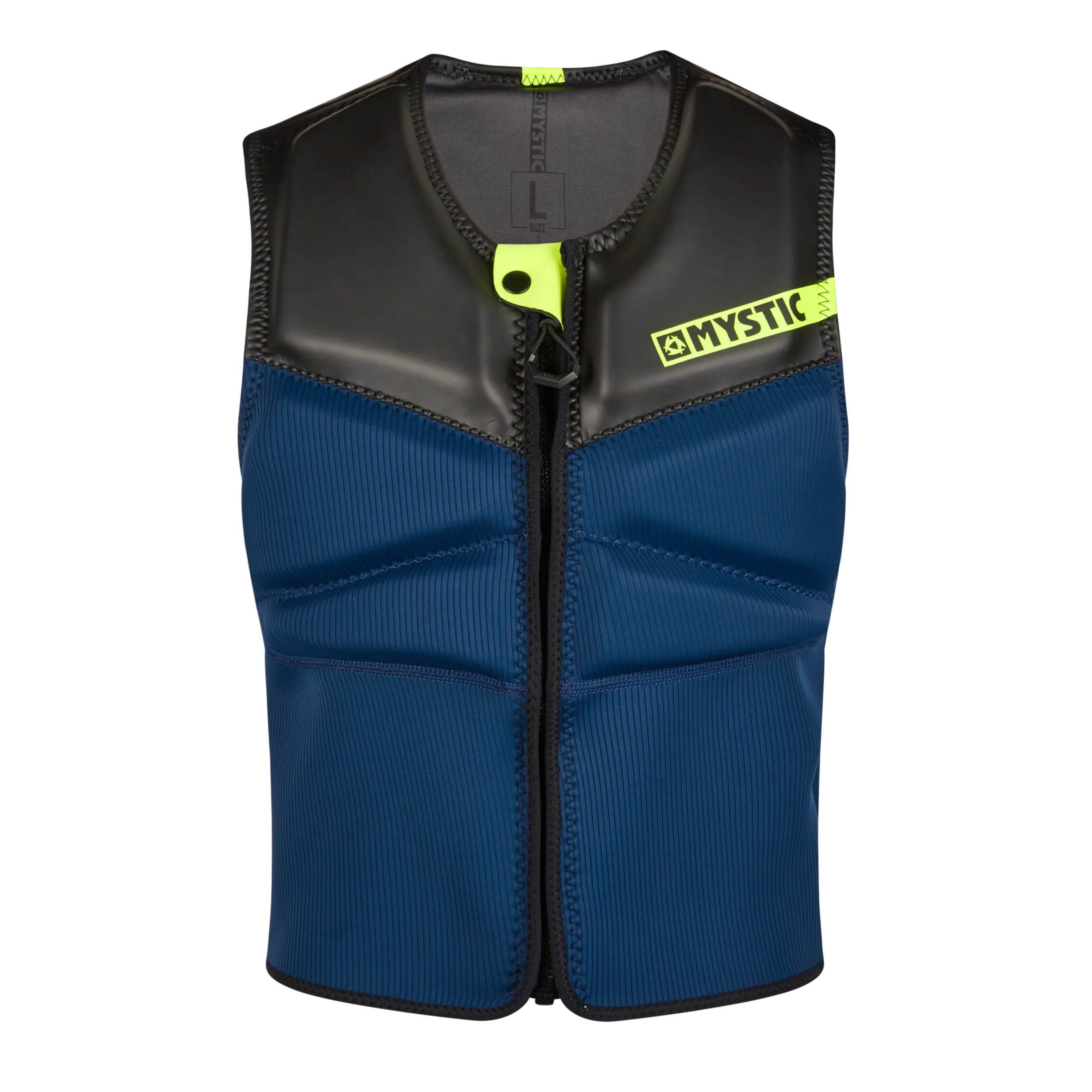 Mystic - Block Impact Vest Fzip Kite - Navy/Lime