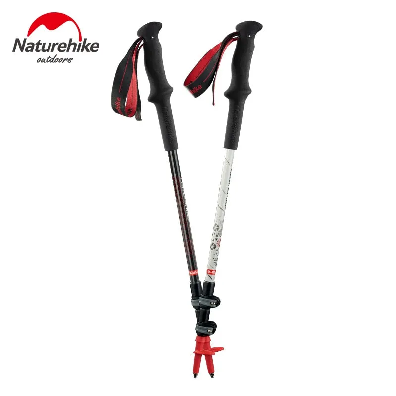 Naturehike Carbon Fiber   Aluminum Alloy Walking Stick Pole Lightweight Camping Trekking Pole Hiking