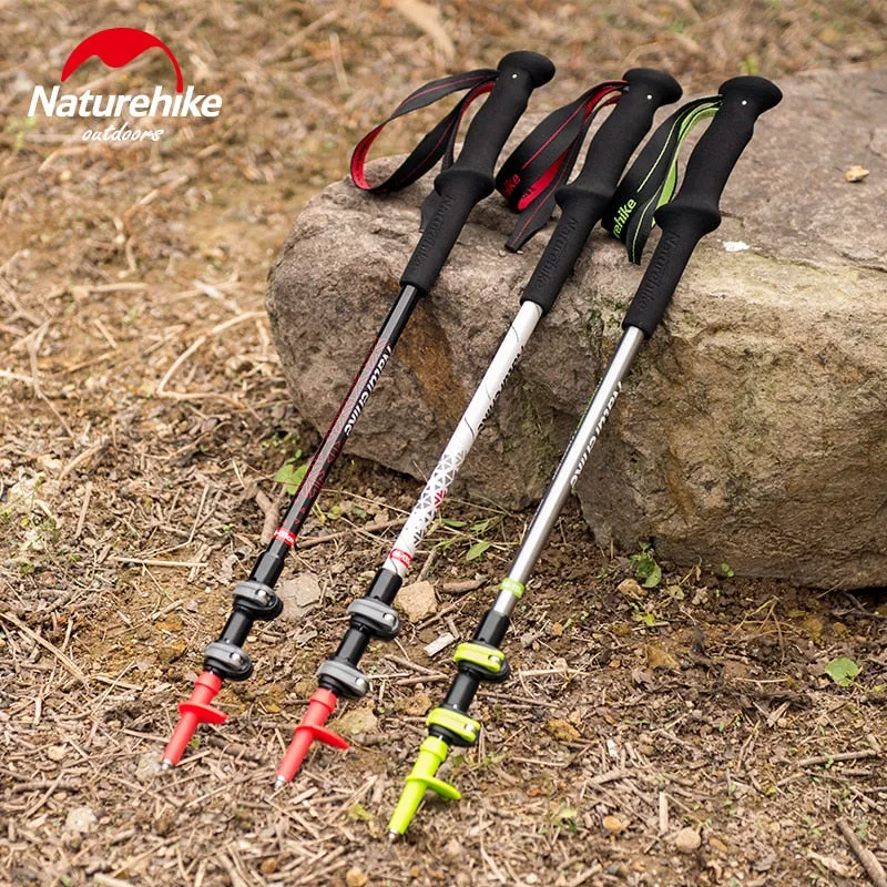Naturehike Carbon Fiber   Aluminum Alloy Walking Stick Pole Lightweight Camping Trekking Pole Hiking