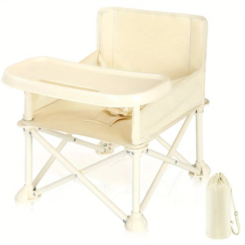 New Stylish Adjustable Footrest and Detachable Cushion for Comfortable Feeding, Perfect for Growing Babies