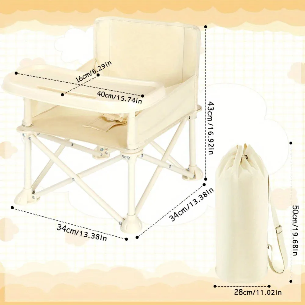 New Stylish Adjustable Footrest and Detachable Cushion for Comfortable Feeding, Perfect for Growing Babies