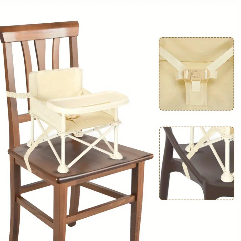 New Stylish Adjustable Footrest and Detachable Cushion for Comfortable Feeding, Perfect for Growing Babies