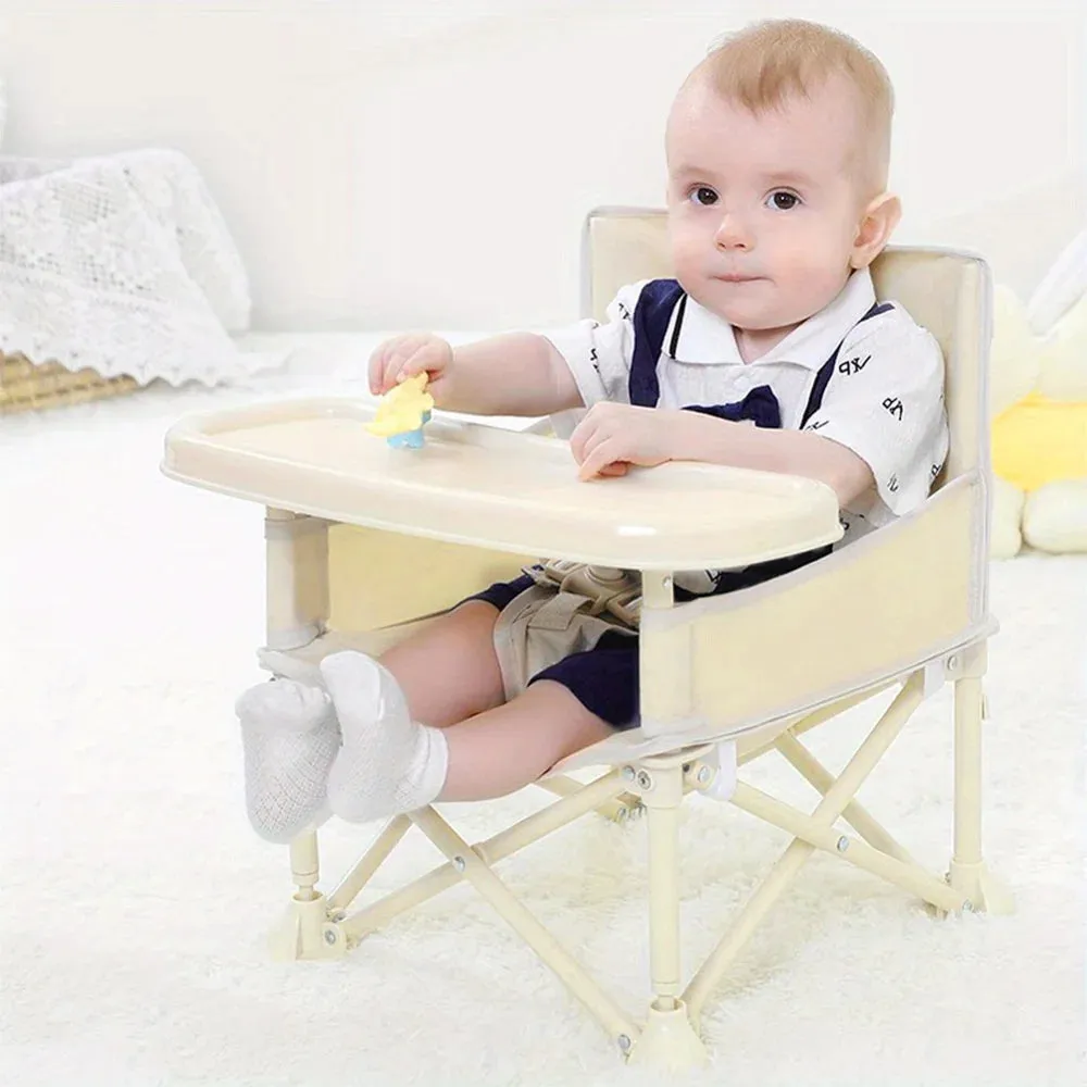 New Stylish Adjustable Footrest and Detachable Cushion for Comfortable Feeding, Perfect for Growing Babies