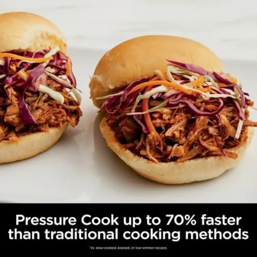 Ninja Foodi PRO 10-in-1 Pressure Cooker, 6.5-Quart, with Air Fry, TenderCrisp Technology, Slow Cook, Steam, Sous Vide, Ceramic-Coated Nonstick, Dishwasher Safe