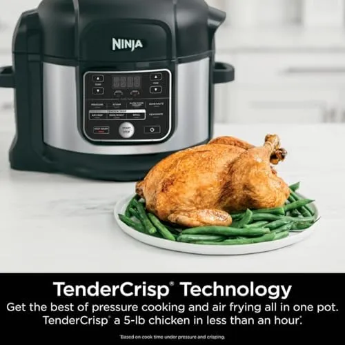 Ninja Foodi PRO 10-in-1 Pressure Cooker, 6.5-Quart, with Air Fry, TenderCrisp Technology, Slow Cook, Steam, Sous Vide, Ceramic-Coated Nonstick, Dishwasher Safe