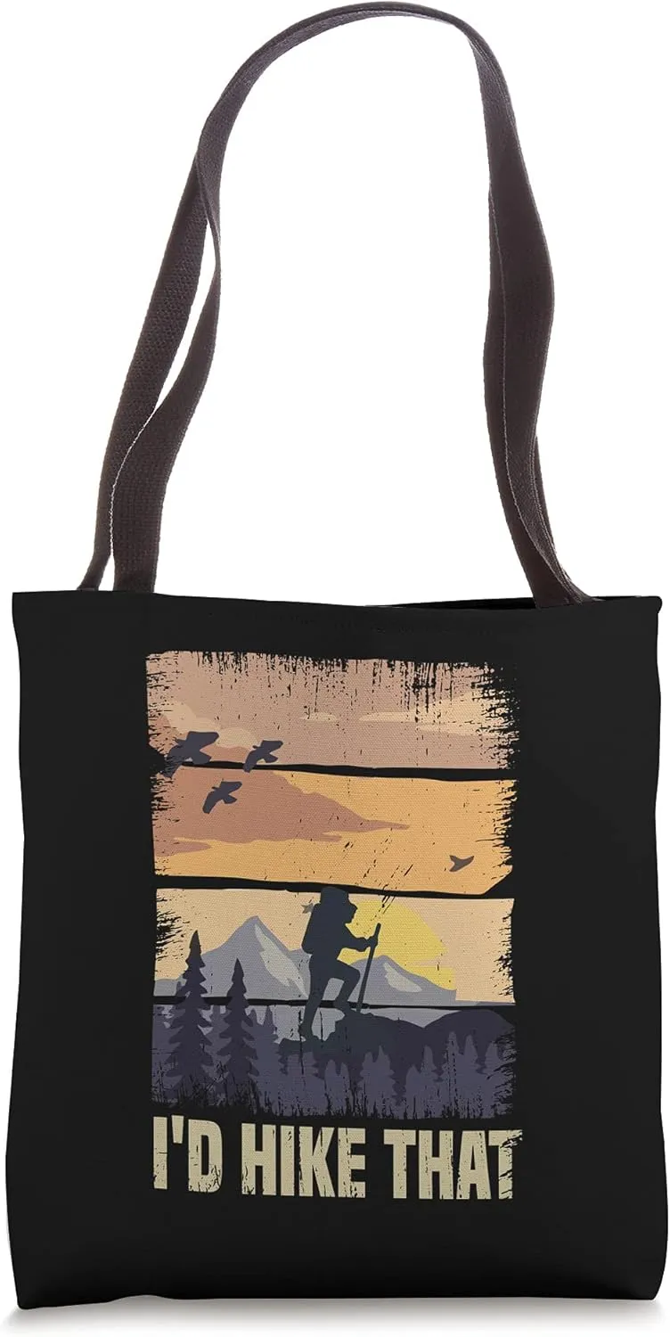 Nomadic Mountain and Forest Hiking Camping Sayings Tote Bag