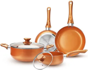 Non-stick Cookware Set 6 Pieces, Ceramic Non-Stick