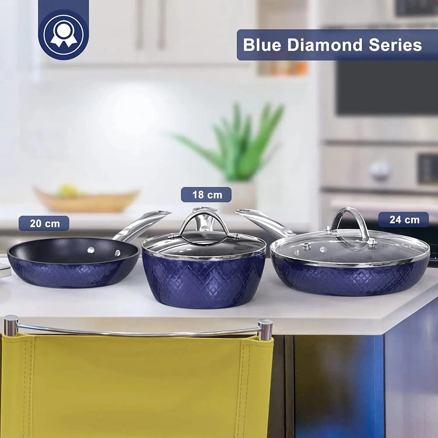 Nonstick of LunaLulink Kitchen Ceramic Cookware 3 Most-ordered Great savings Set