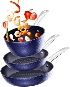 Nonstick of LunaLulink Kitchen Ceramic Cookware 3 Most-ordered Great savings Set