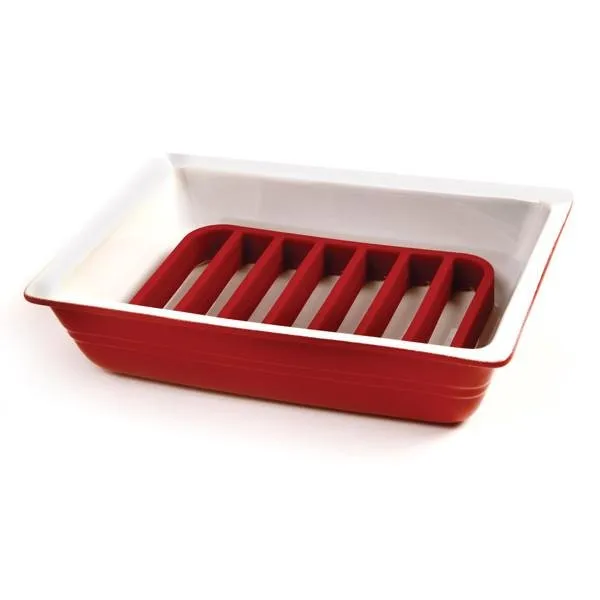 Norpro 9" x 6" Nonstick Silicone Rectangle Roast Rack and Trivet