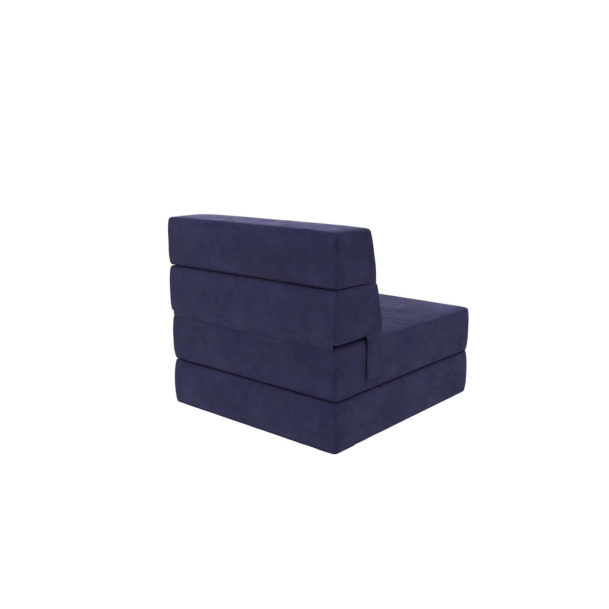 Novogratz The Flower Microfiber Modular Chair & Lounger - Navy Blue|Fauteuil modulaire et chaise longue The Flower de Novogratz en microfibre - bleu marine