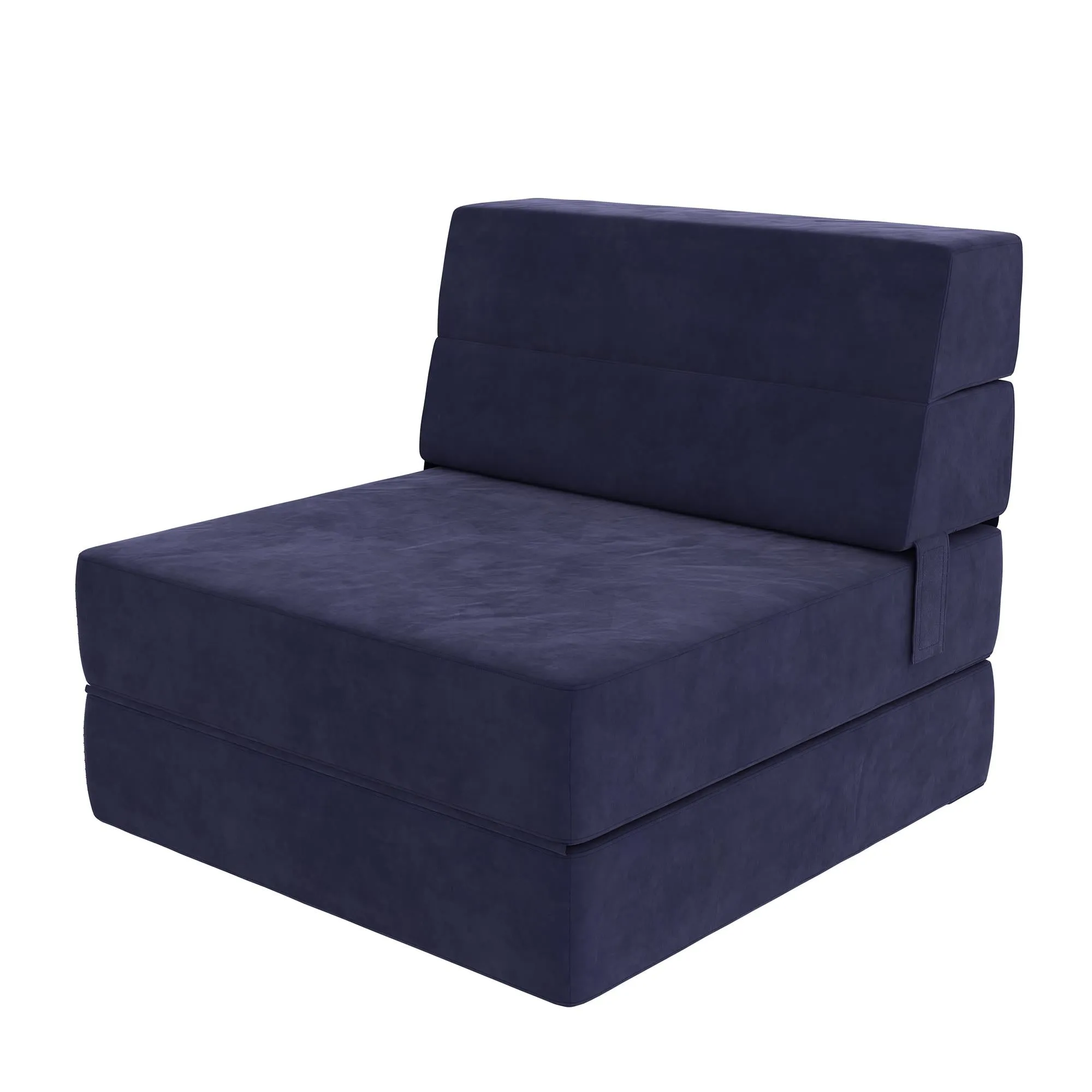 Novogratz The Flower Microfiber Modular Chair & Lounger - Navy Blue|Fauteuil modulaire et chaise longue The Flower de Novogratz en microfibre - bleu marine